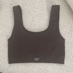 Set Active Espresso Box Cut Bra
